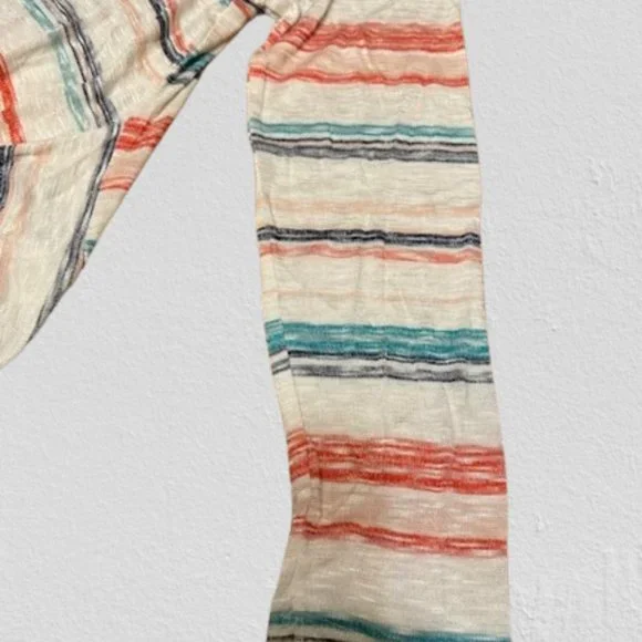 Multi Colored Stripped Round Neck Top with front twist  4077  NWT Boutique - Picture 10 of 11